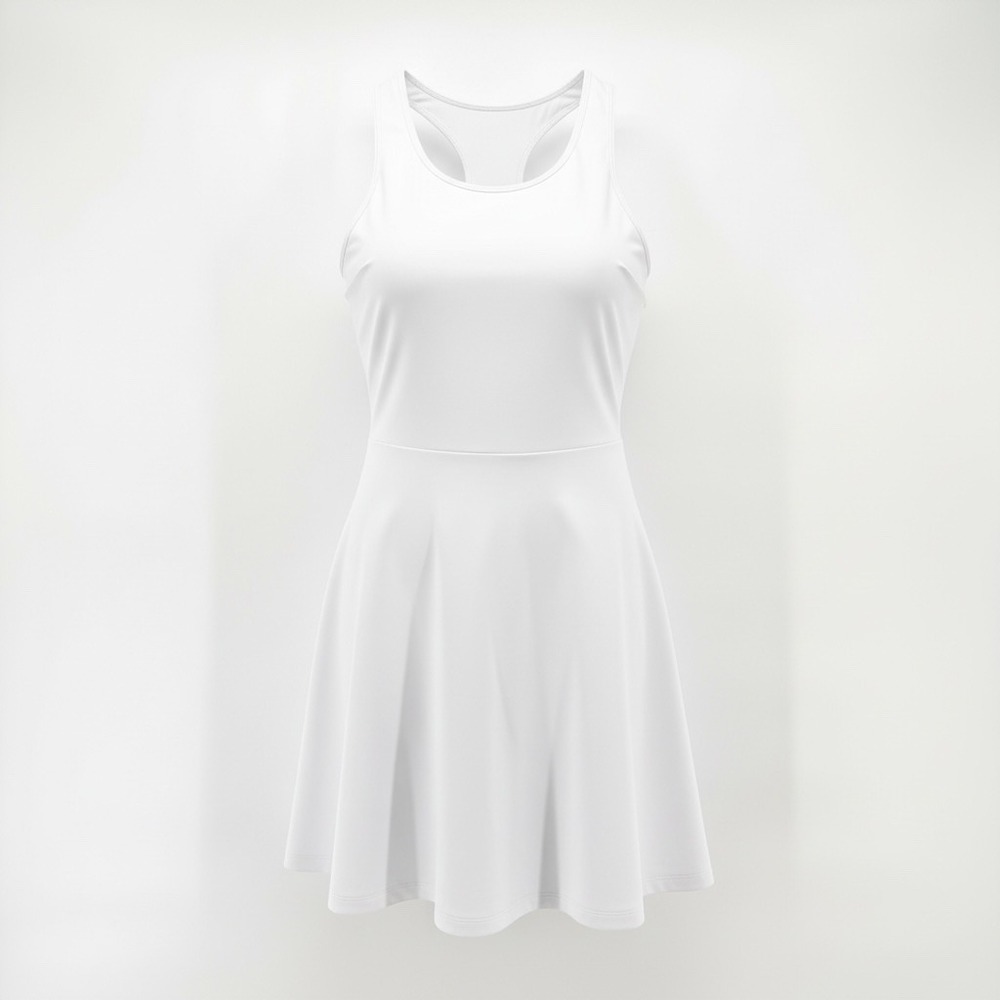 Halara White Racerback Cutout Active Dress XL Sleeveless Tennis Golf Beach NEW - Picture 2 of 13